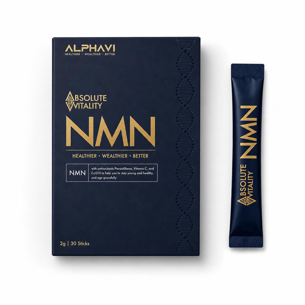 AlphaVi NMN box and supplement stick